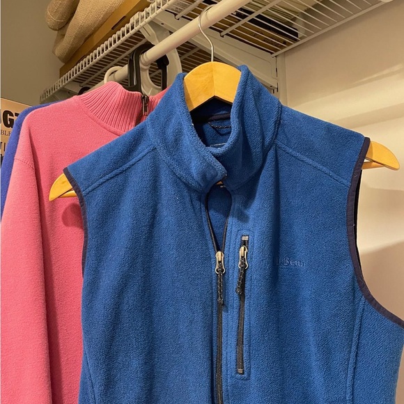 L.L. Bean Blue Fleece Jacket - Picture 3 of 3
